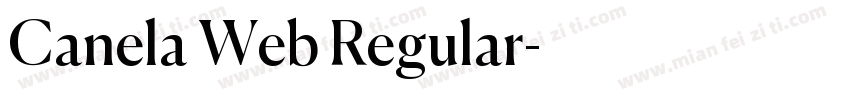 Canela Web Regular字体转换